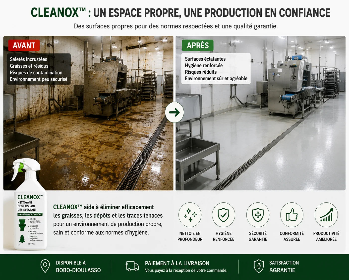 Cleanox™ — Nettoyant anti calcaire & Tâches tenaces